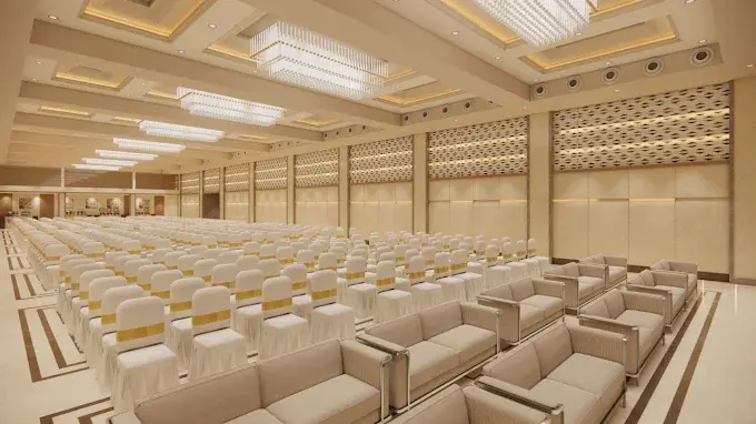 Ceremony seating in the grand hall