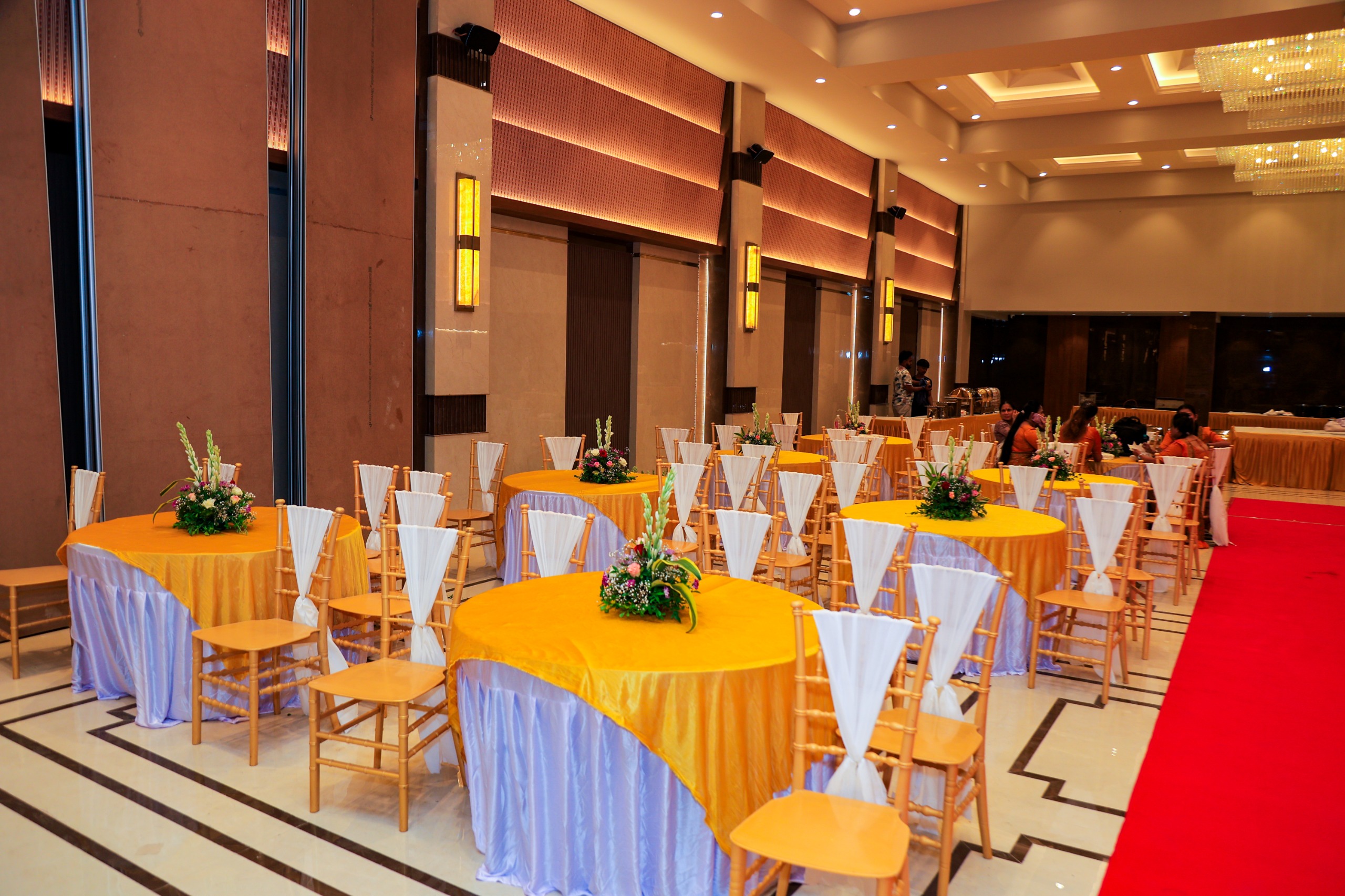 Golden Banquet hall interior in Vasai East